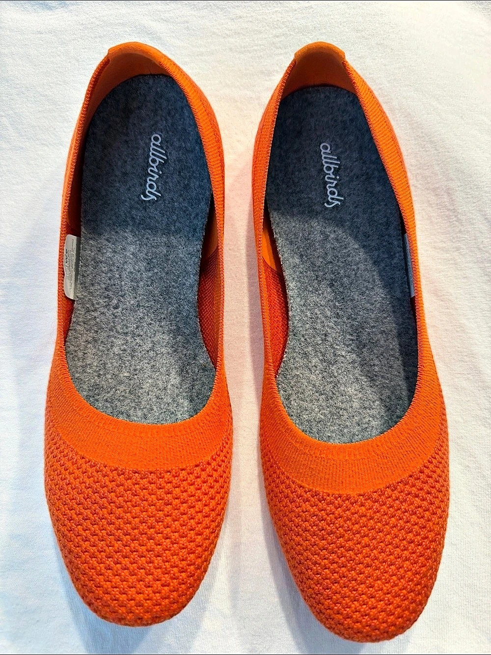 Allbirds Tree Breezers Knit Flats Orange Womens 9